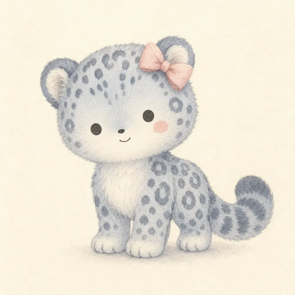 Frost, a snow leopard
